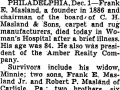 frank masland sr obit